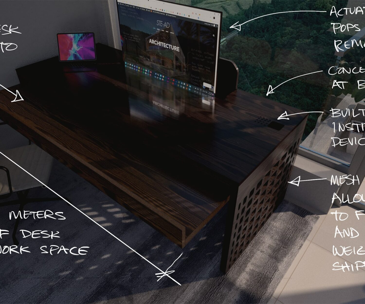Mesh Desk - Annotated