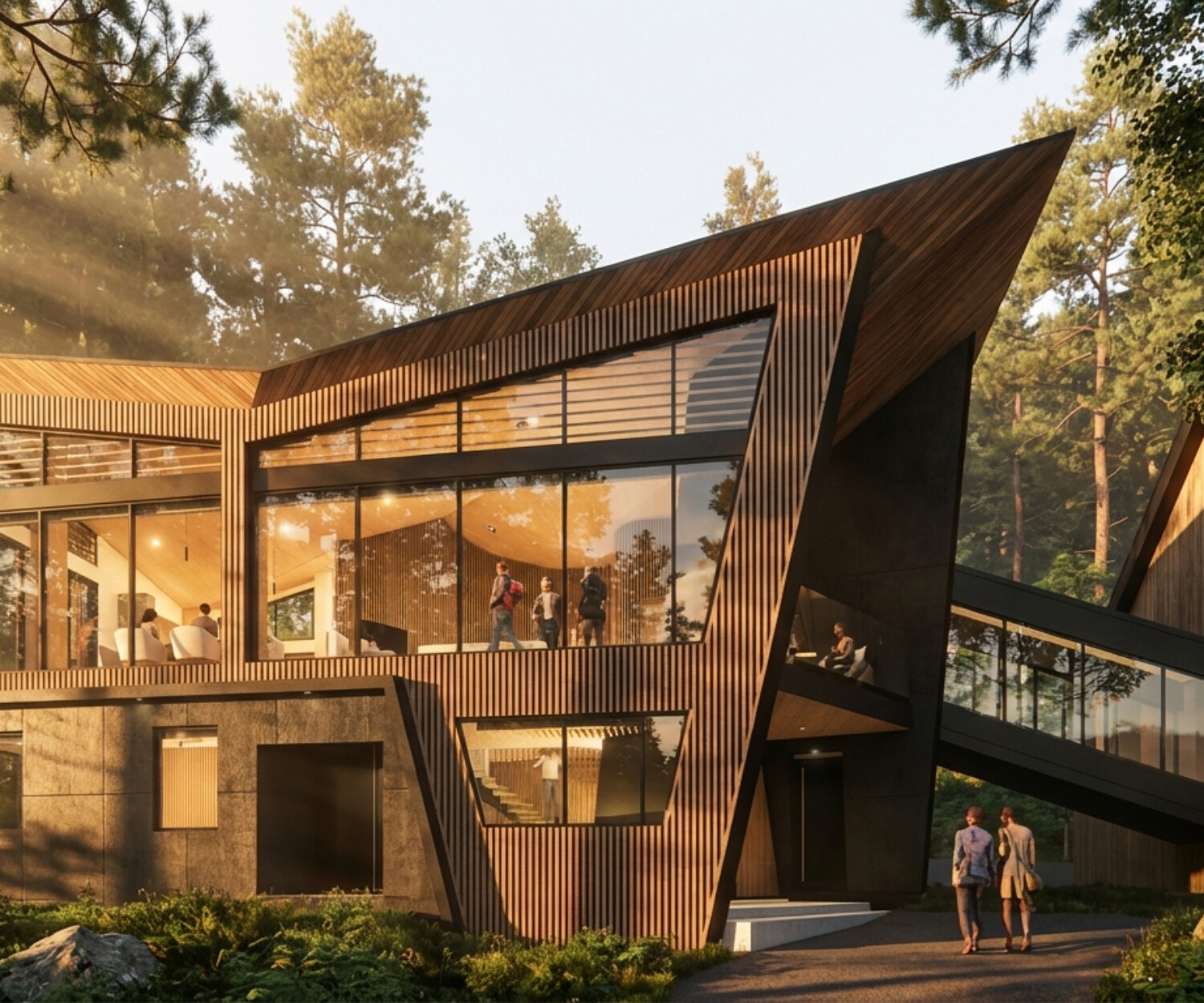 Rendering of Origami House by STEAD Architecture and Design in Niseko Hokkaido Japan
