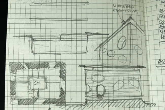 Notebook Sketches for Architectural Design of a House - Concept Sketches of a House