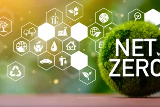 Net Zero and Carbon Neutral Concepts Net Zero Emissions Goals Weather neutral long-term strategy.