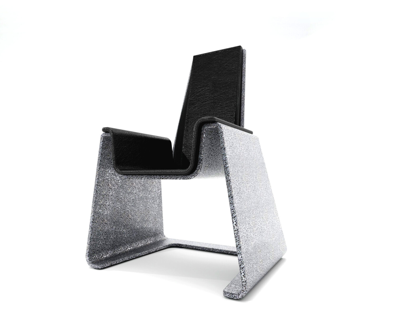 M Chair - rendering of a porous aluminium chair design by Architect Sean T Ellis at STEAD Architecture and Design