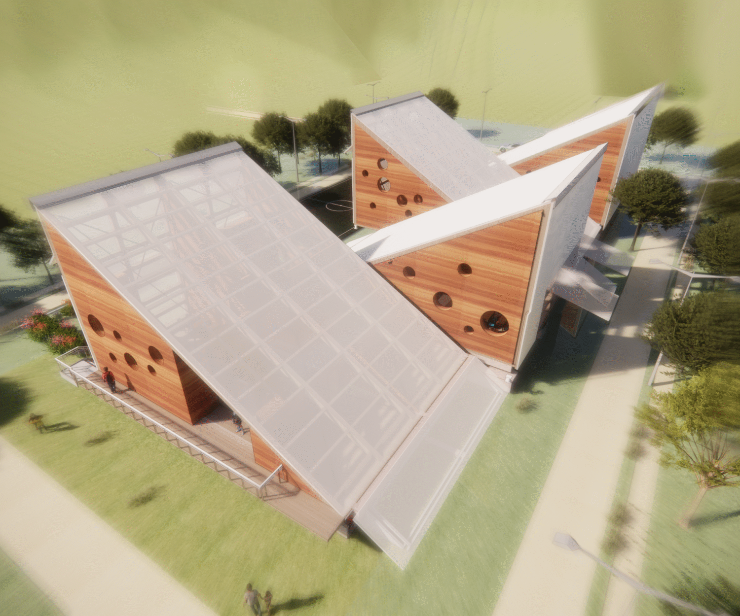 Architectural Rendering of a Competition Entry by STEAD Architecture and Design of Nepal School Competition