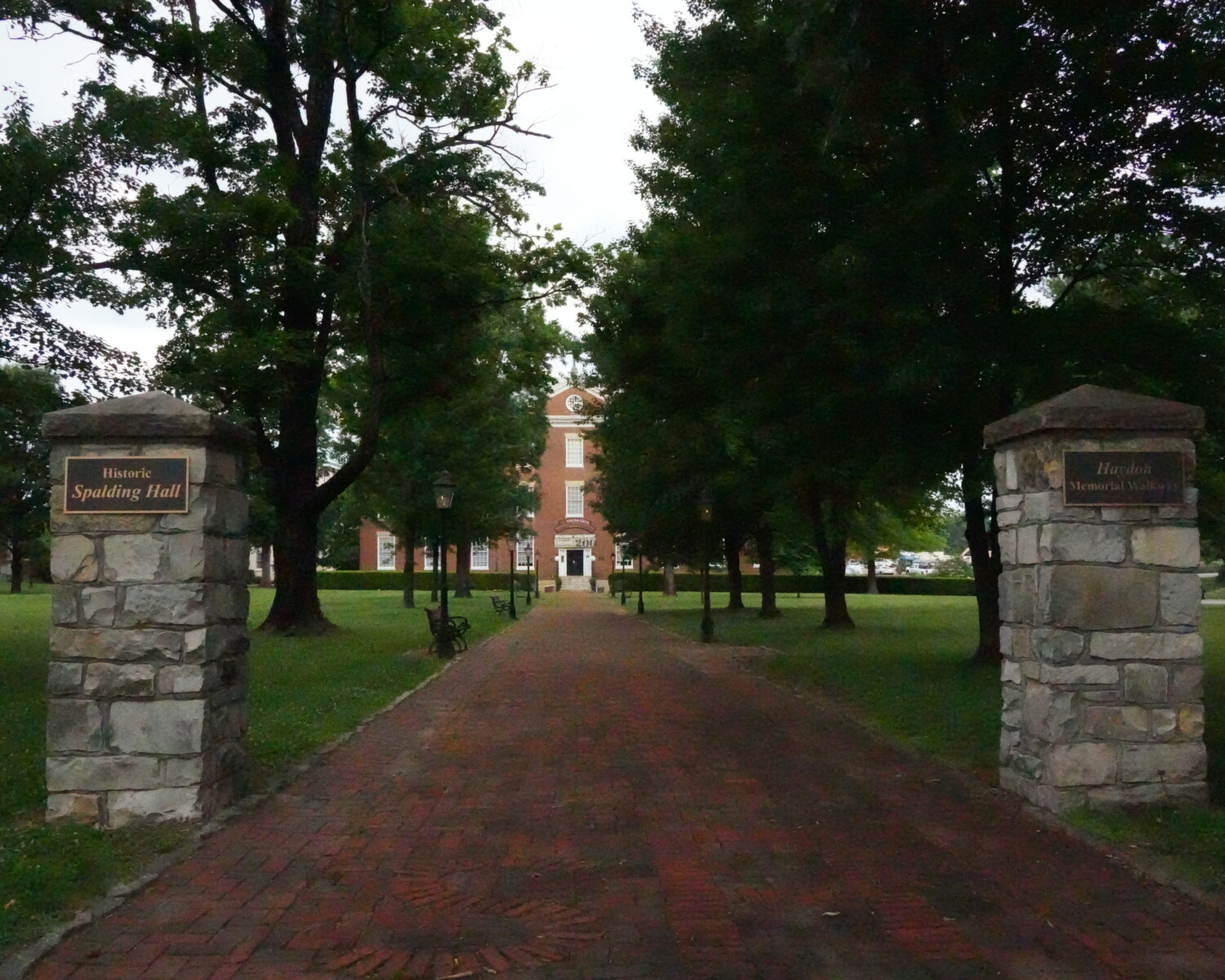 The lawn at Spalding Hall in Bardstown Kentucky, USA